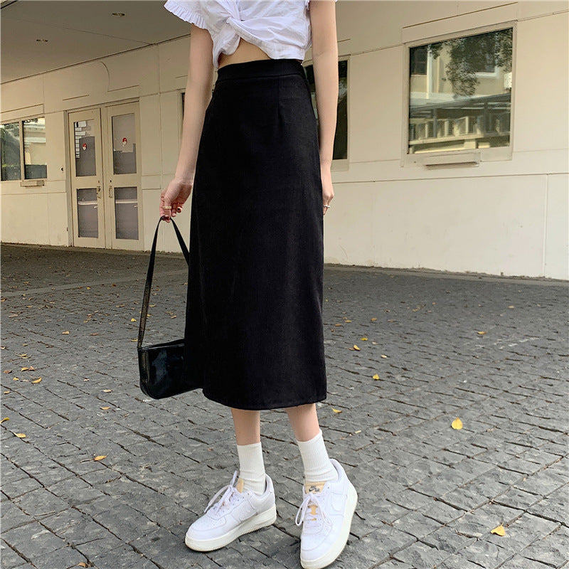 Hong Kong Style Fashion Skirt Summer New High Waist Look Taller