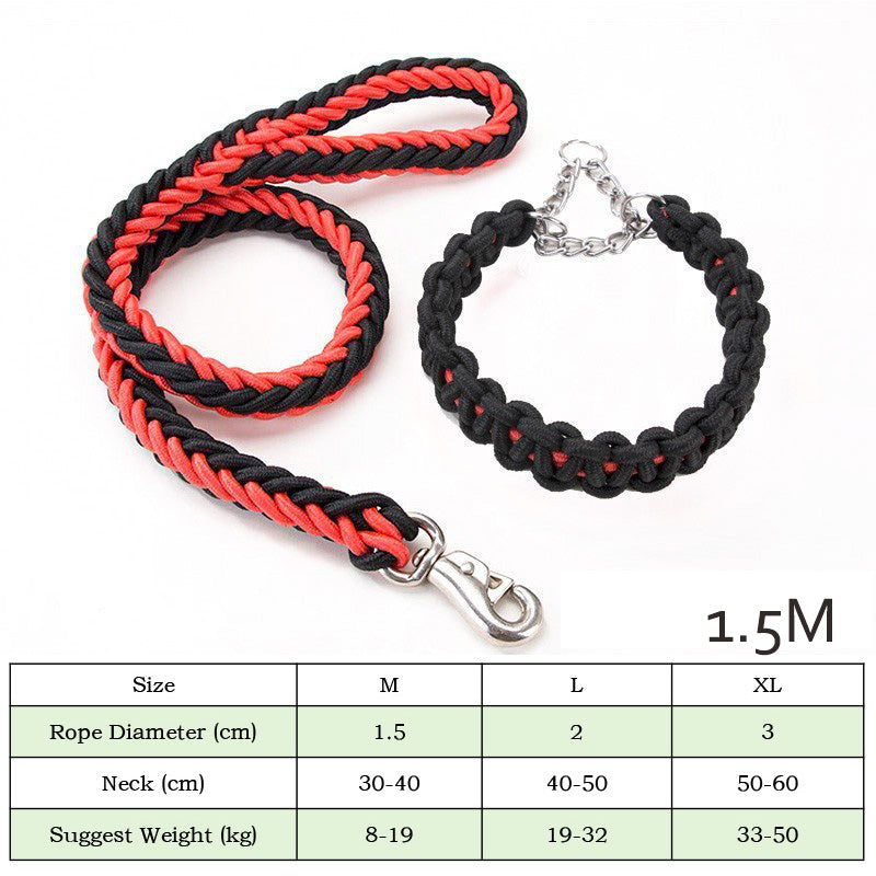 Dog Collars And Belt Covers, Heavy-duty Nylon Braided Ropes, For Training And Walking Leashes Of Small, Medium And Large Dogs