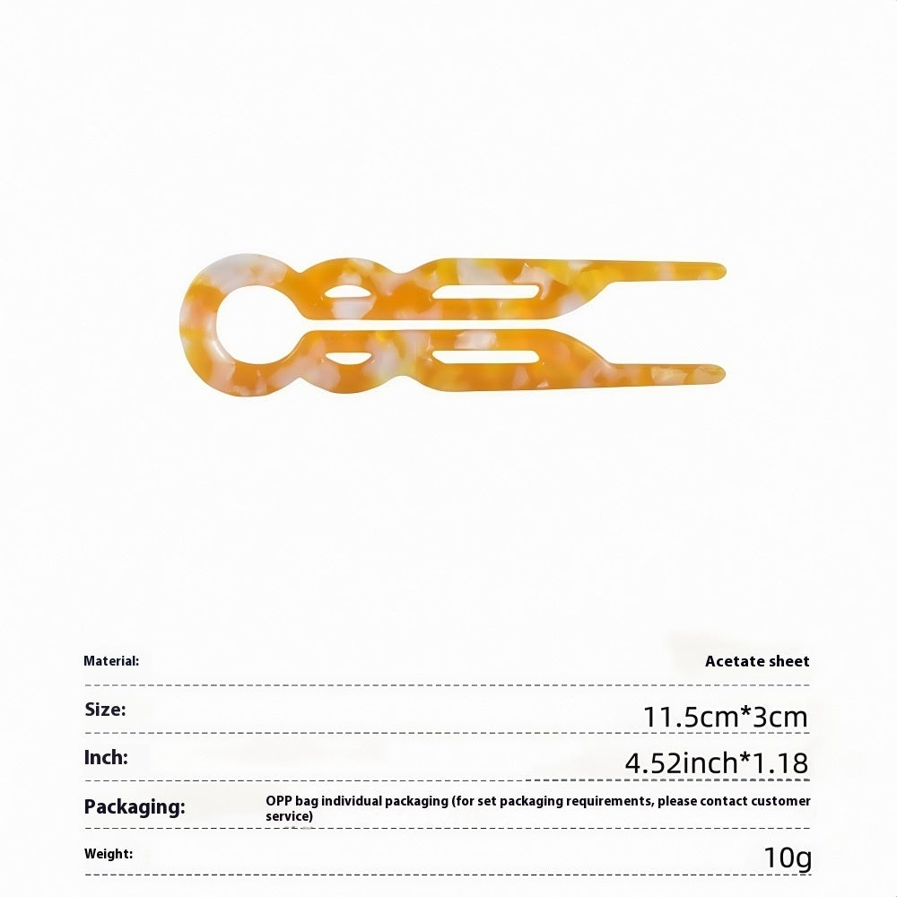 Acetate Hairpin U-shaped French Style