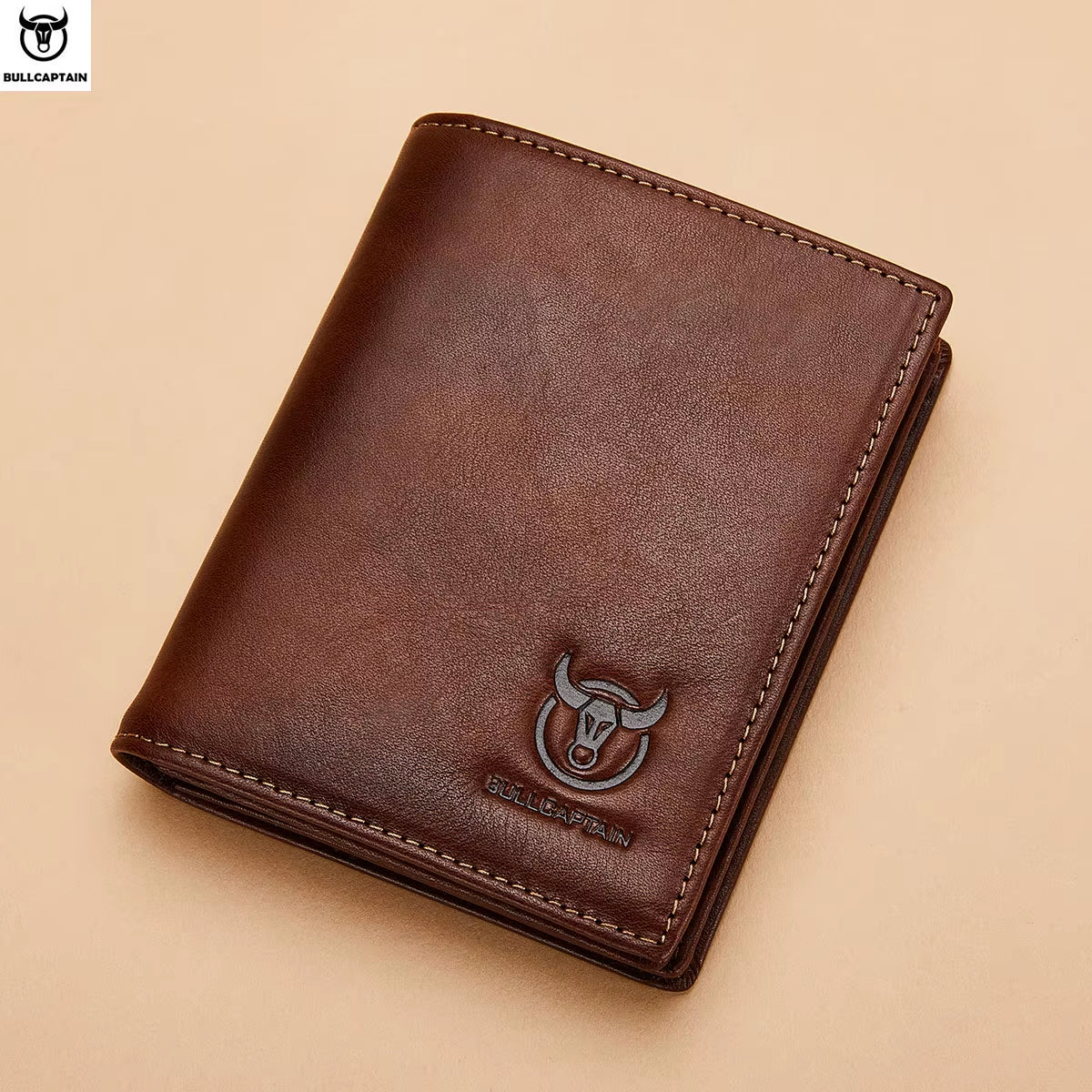 New 100% Leather Men'S Wallet High Quality Product Leather Men'S Wallet Multifunctional Card Slot Short Wallet QB017