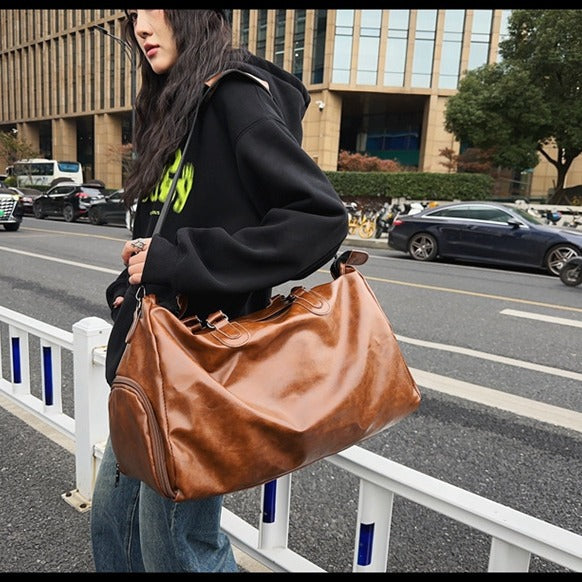PU Sporty Minimalist Travel Backpack Large Capacity Single Shoulder Crossbody Bag