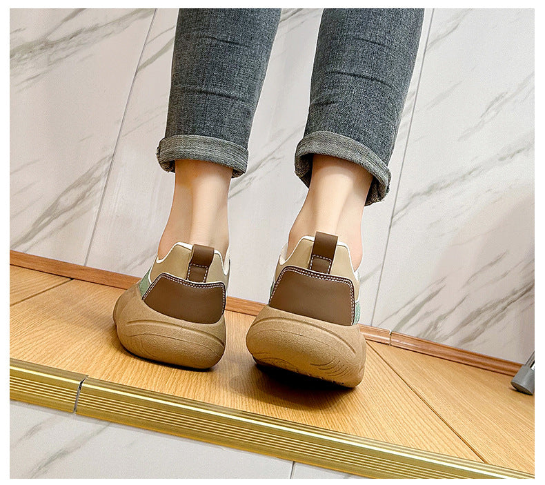 All-matching Women's Casual Flat Shoes Thick Bottom