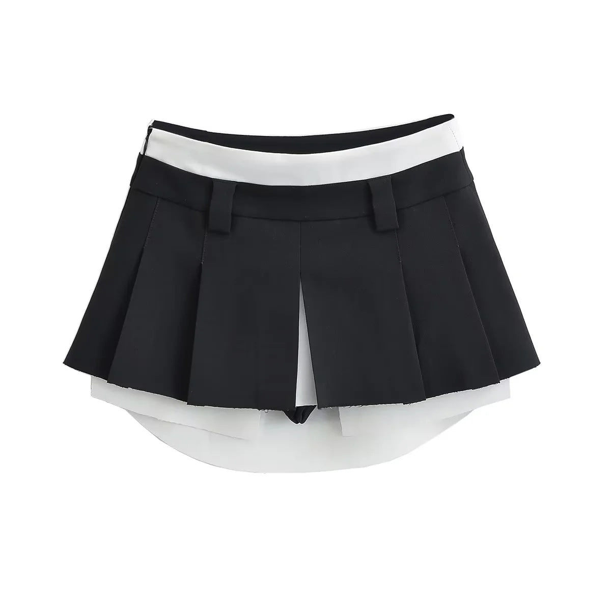 Low Waist Skirt Retro Hip-wrapped Pleated Skirt