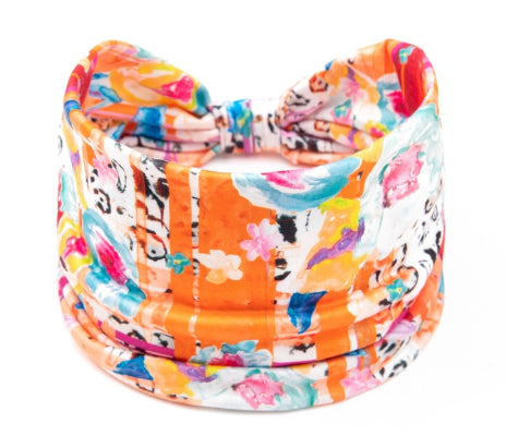 Sports Headband Printed Wide Brimmed Scarf