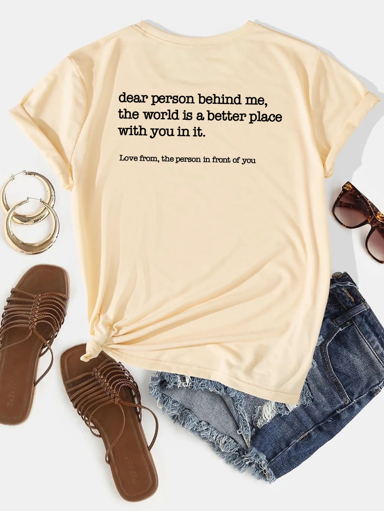 T-shirt med korte ærmer og print til kvinder