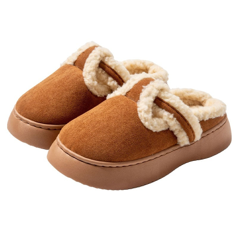 Women's Fur Slippers Winter Interior Home Plush All-matching