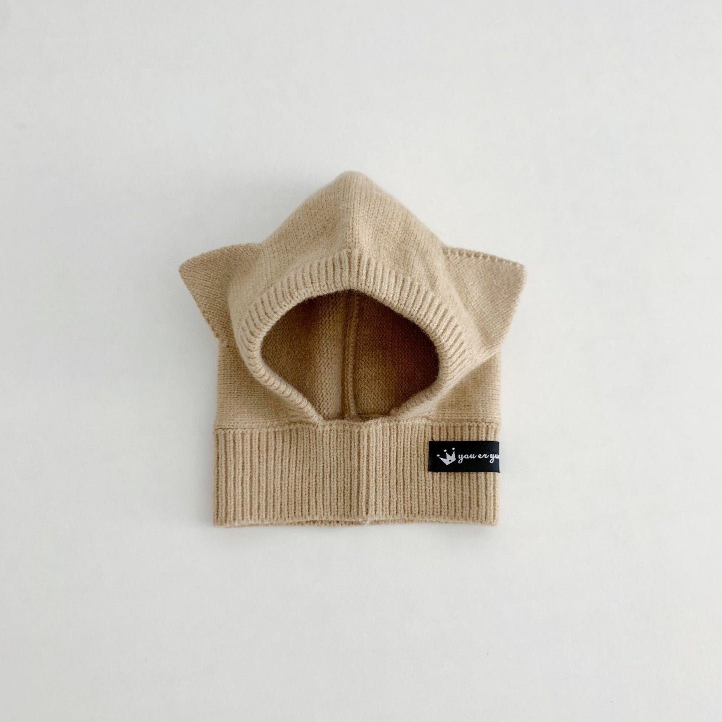 Baby Autumn And Winter Outdoor Keep Warm Knitted Scarf Integrated With Hat