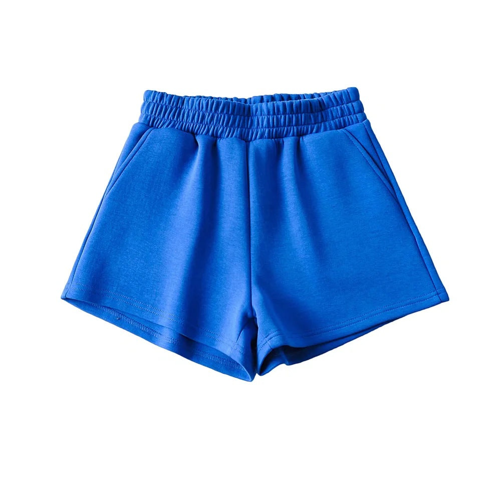 Elastic Waist Sports Shorts Women's Loose-fitting Versatile Outerwear Casual  7-color
