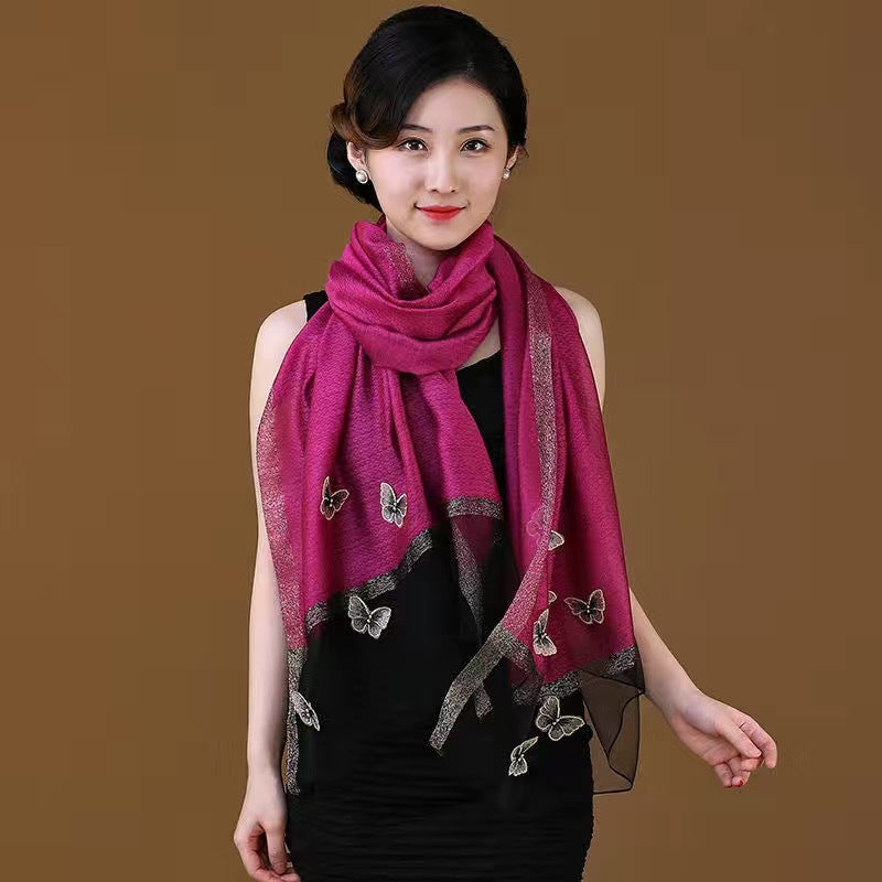 Butterfly Scarf Women Thin Style Stylish Personality