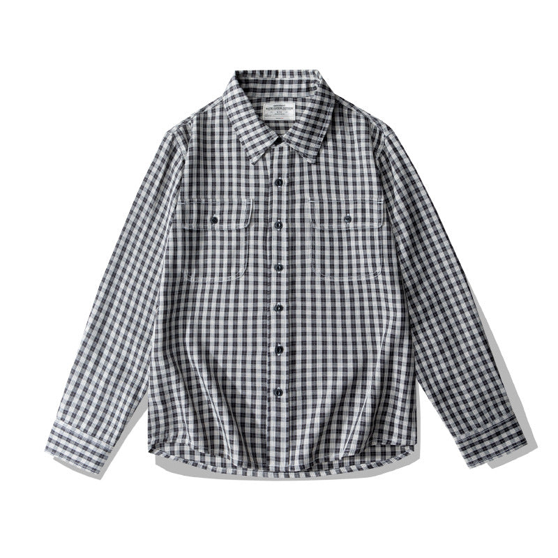 New Plaid Retro Basic Style Long Sleeve Shirt