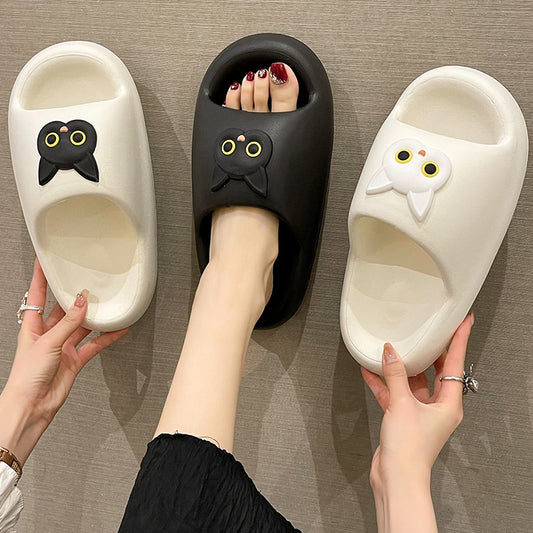 Dame skridsikre vandtætte hjemmesko med tyk bund koreansk stil sandaler sommer