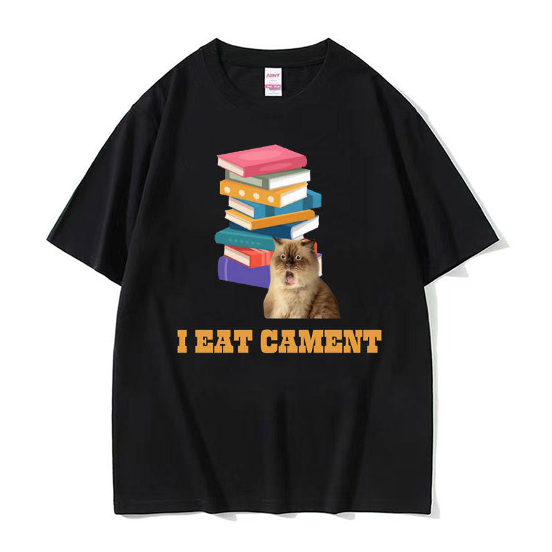 Funny Printed T-shirt Men And Women Fashion Round Neck Loose Short Sleeves