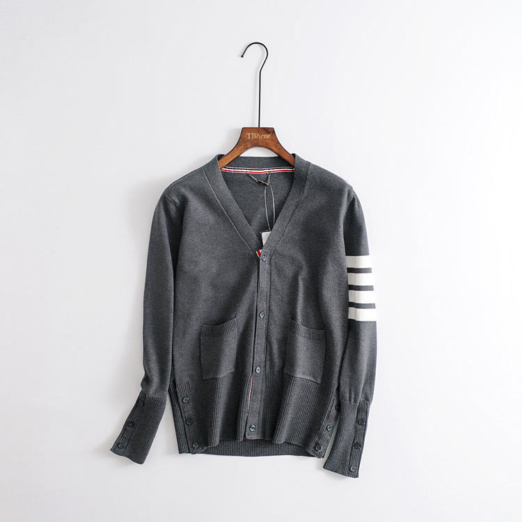 Single-breasted Knit Cardigan With Collarspring And Autumn Outer Knit Sweater Women