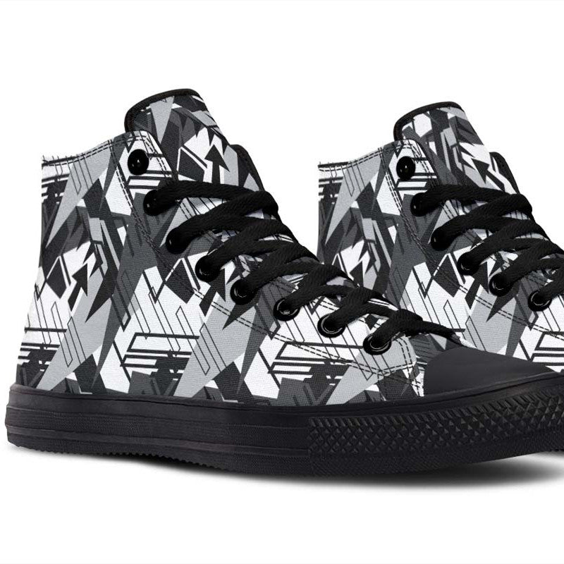 Men's And Women's Fashion Color Printing High-top Canvas Shoes