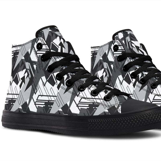 Men's And Women's Fashion Color Printing High-top Canvas Shoes