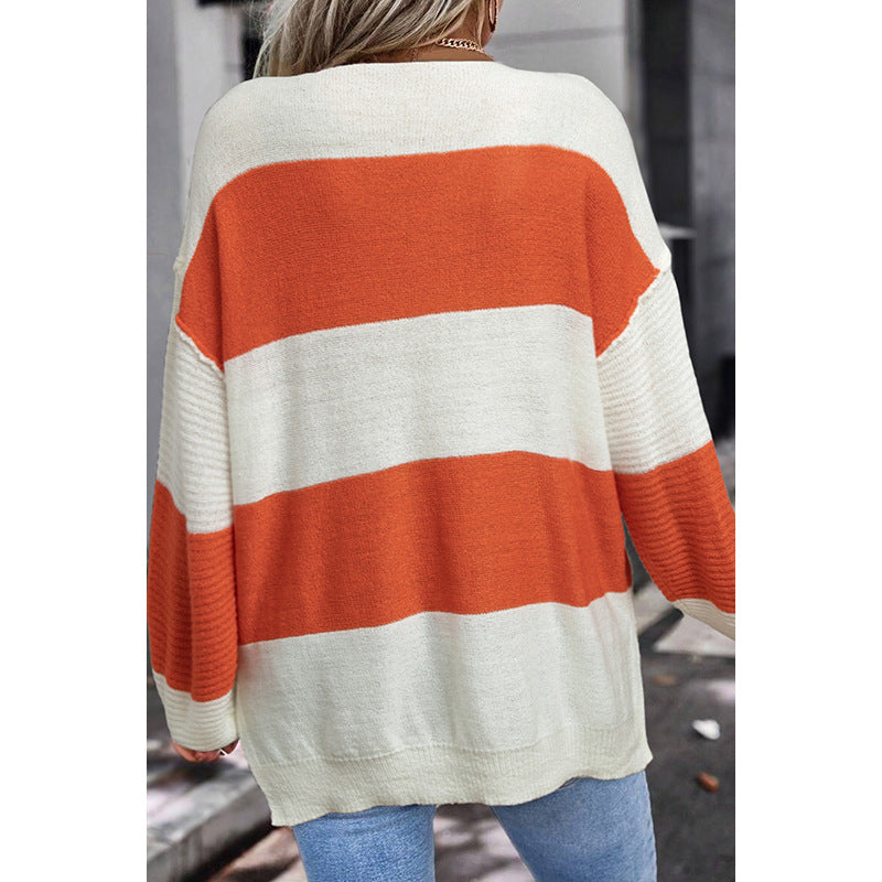 Women's Commuter's All-matching Drop-shoulder Knitted Long-sleeved Top