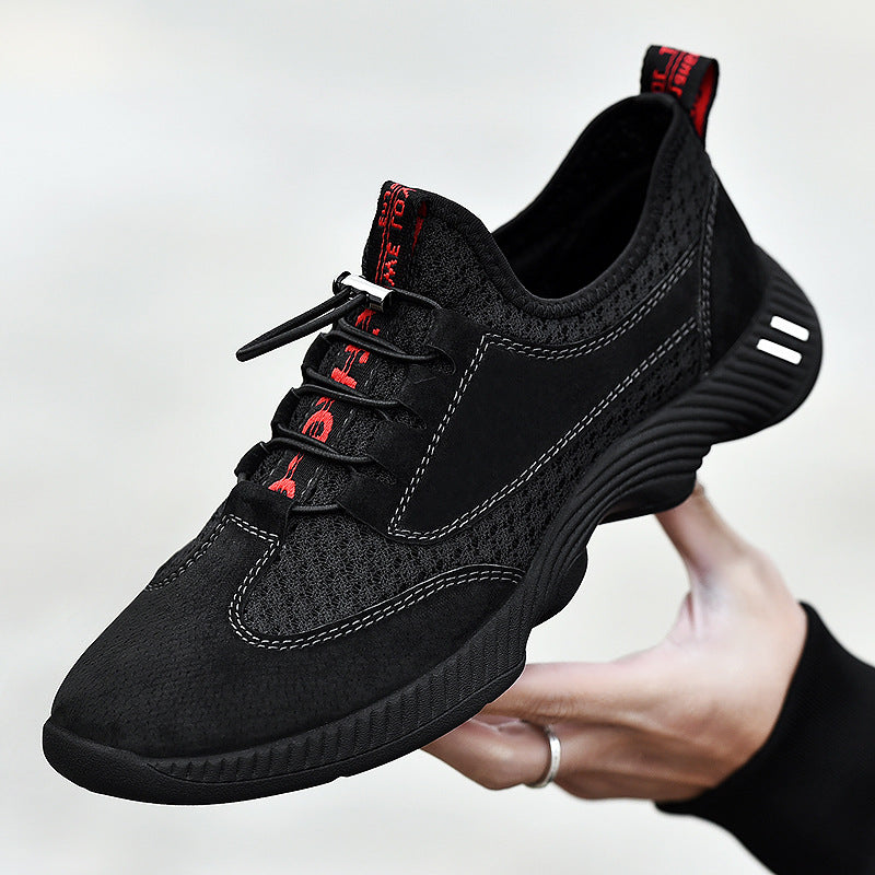 Large Size Men's Breathable Mesh Casual Leather Shoes
