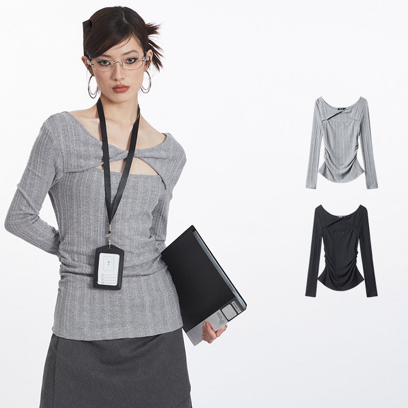 Design Sense Irregular Top Slimming Hot Girl