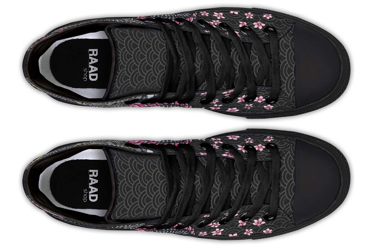 Men's And Women's Fashion Color Printing High-top Canvas Shoes