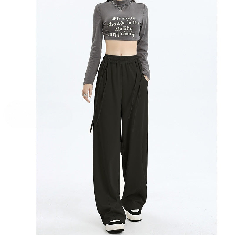 Waist Leisure Cargo Straight Wide Leg Track Sweatpants Jazz Dancing Pants