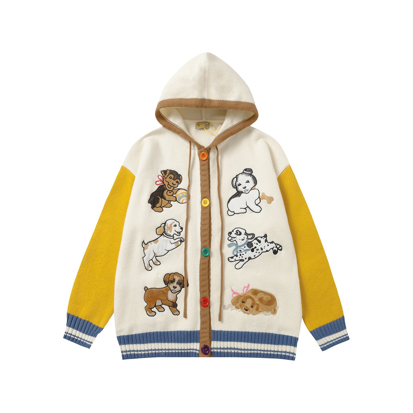 Bejirog Thickening Embroidery Sweater Coat
