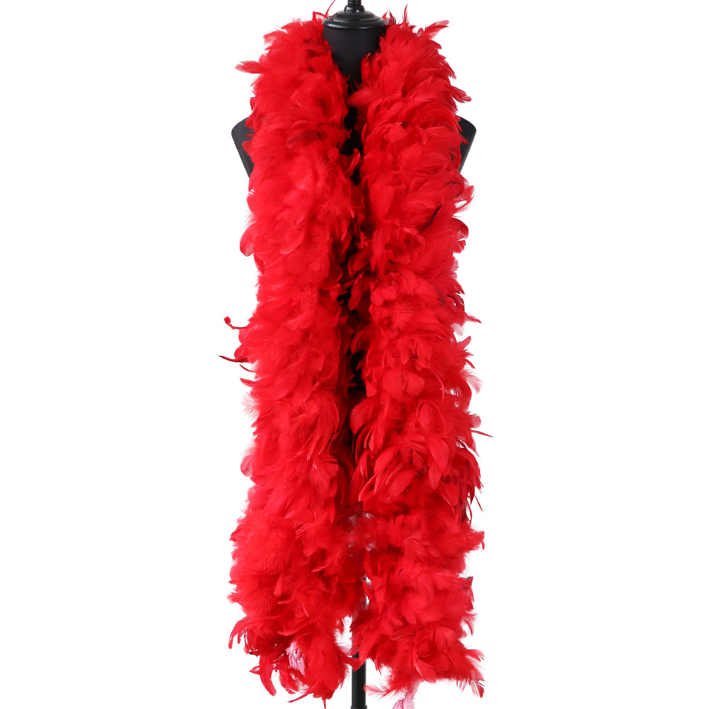 Catwalk Dress Up Colorful Chicken Feather Scarf Accessories Velvet Strips