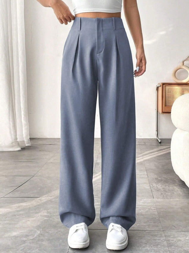 Ladies' High-waisted Slim-fit Suit Pants Wide-leg Floor-dragging Pants