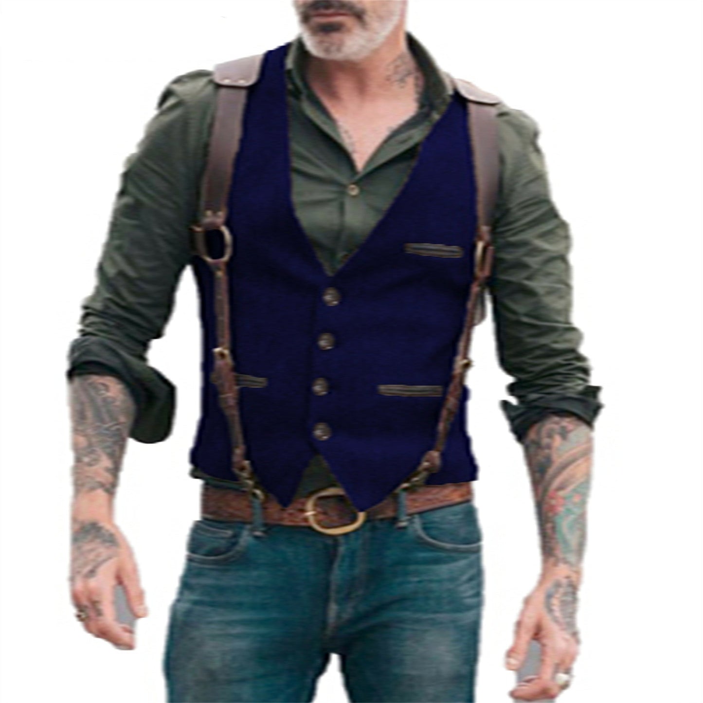 European And American Men's Vest Casual Solid Color