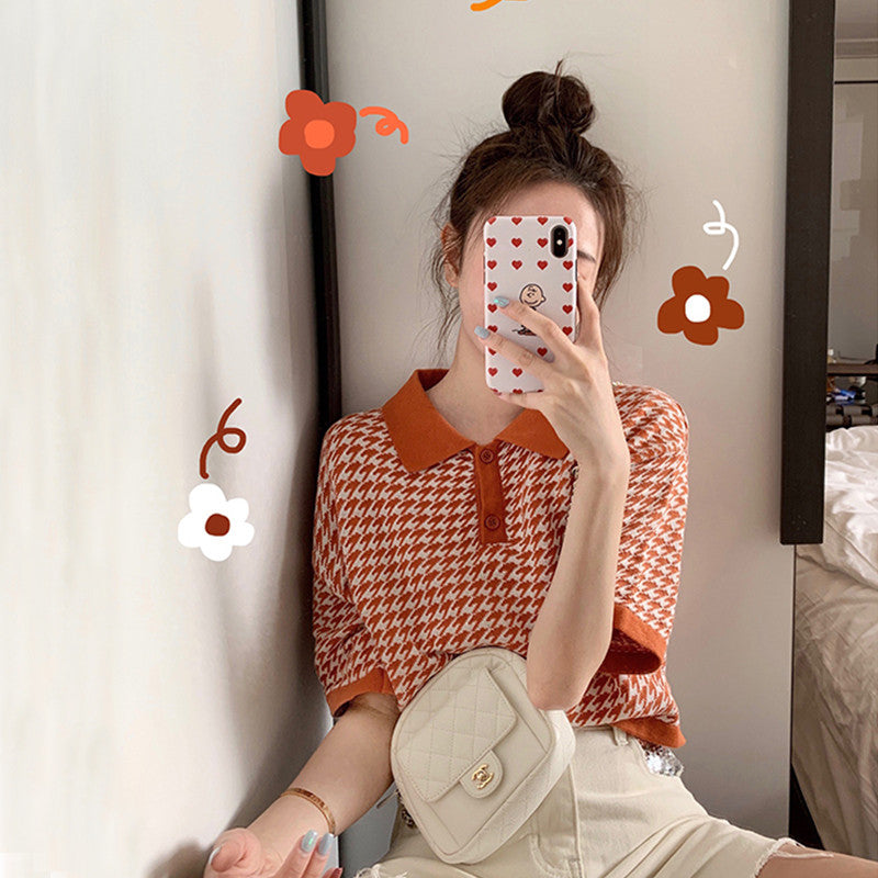 Short Sleeve Slim Knit For Women