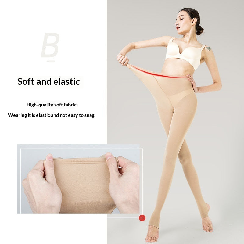 Anti-Laddering Velvet 120D Footed Tights For Women