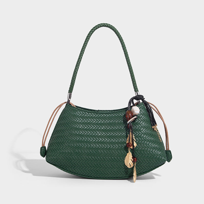 Knitted Underarm Bag Commuter Versatile Shoulder Handbag