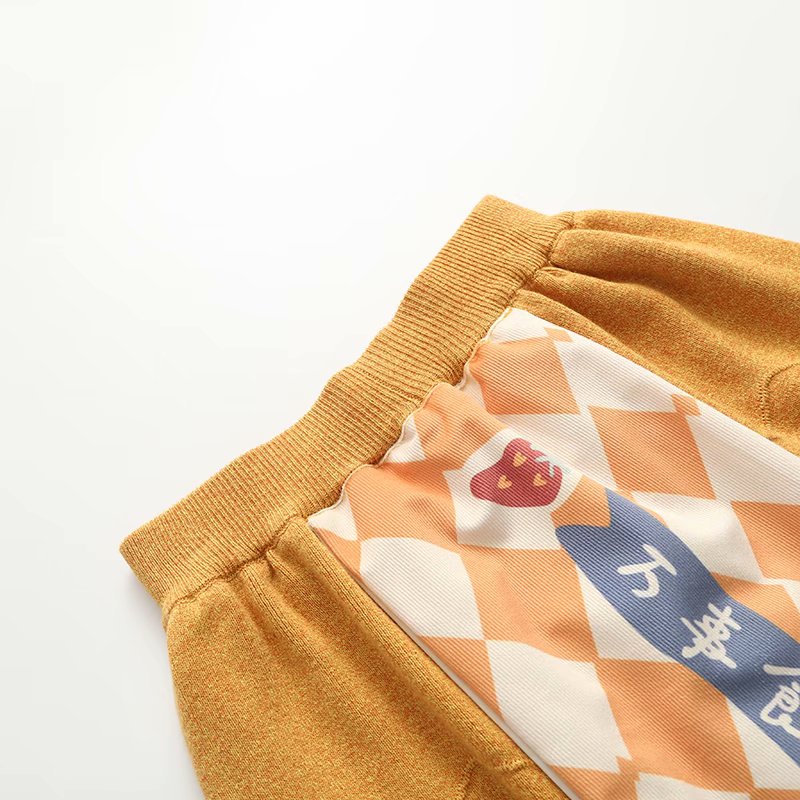 Vintage Children's Fun Versatile Food House Series Knitted Skirt
