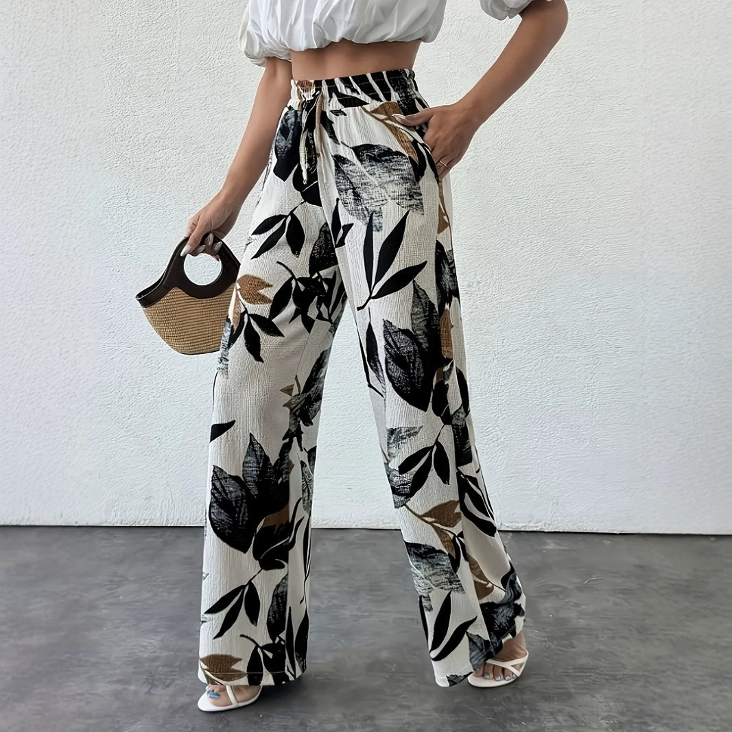 Bohemian Style Floral Print Pants For Women