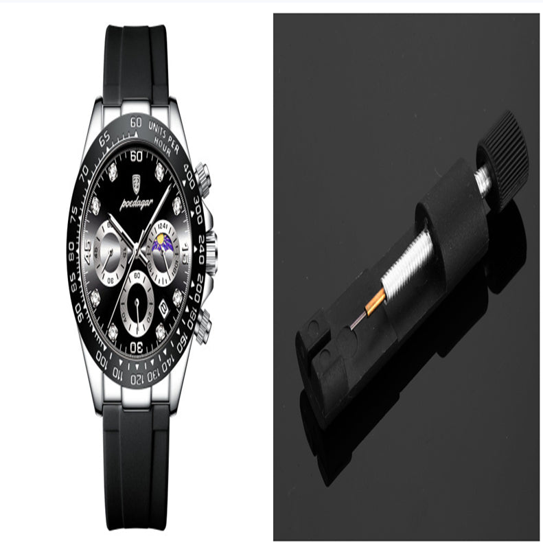 Men's Multi-functional Fashion Waterproof Quartz Watch