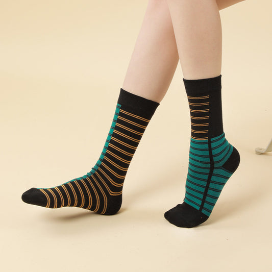 Houndstooth Pure Cotton Mid-calf Length Socks