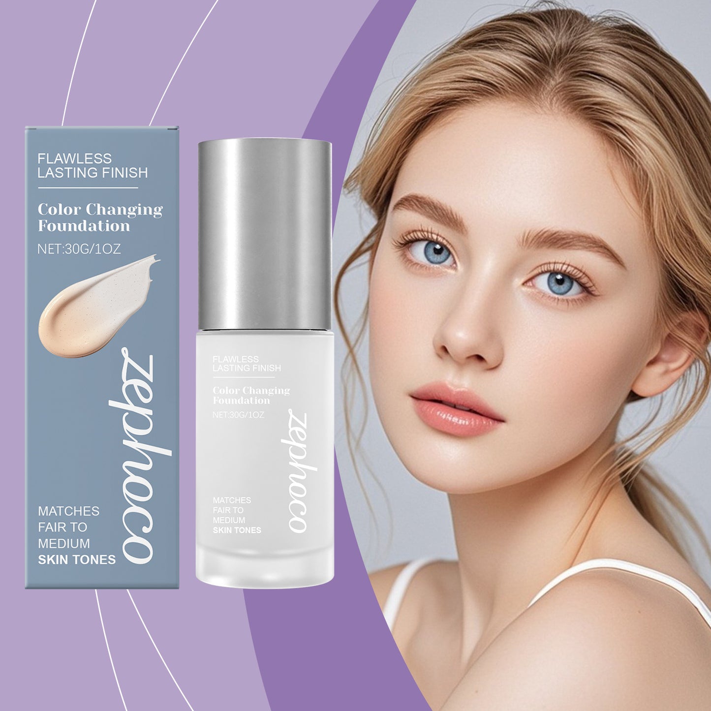 Naturally Color-Changing Light Makeup Foundation