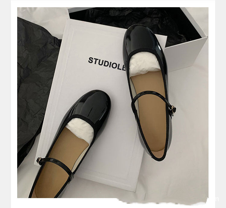 One Word Beanie Shoes Shallow Mouth Flat
