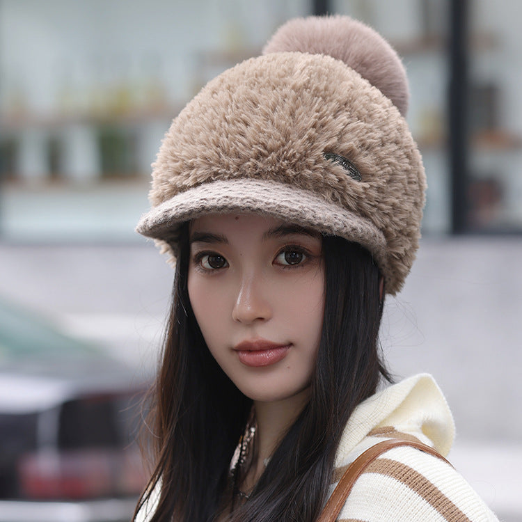 Autumn Winter Berber Fleece Warm Peaked Cap