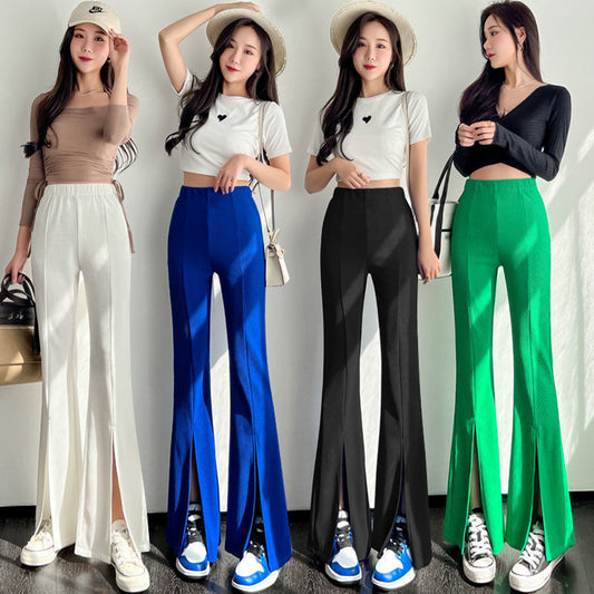 Women's High Waist Slim Wide Leg Suit Pants