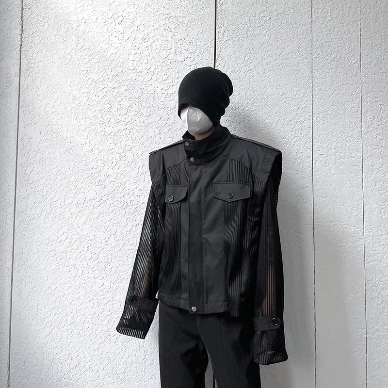 Loose Personality Niche Stand-collar Gauze Sun Protection