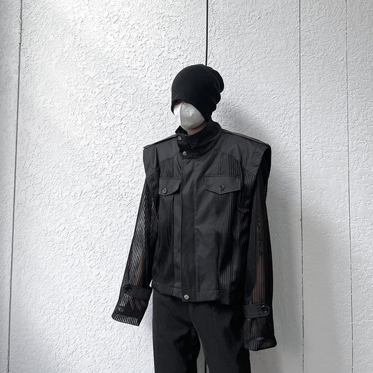 Loose Personality Niche Stand-collar Gauze Sun Protection