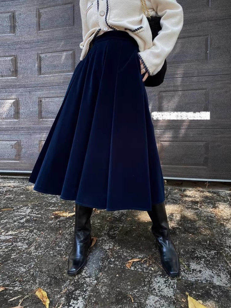 Women's Fashion Casual Retro Graceful Pleated Skirt
