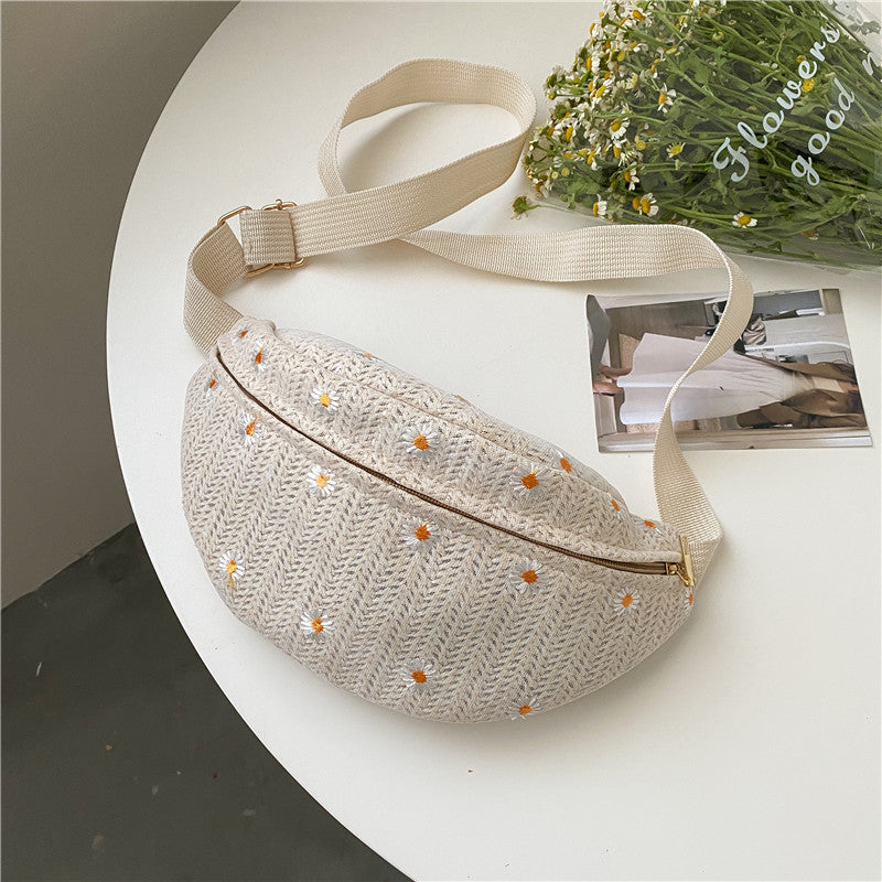 Women's Fashion Simple Straw Crossbody Bag