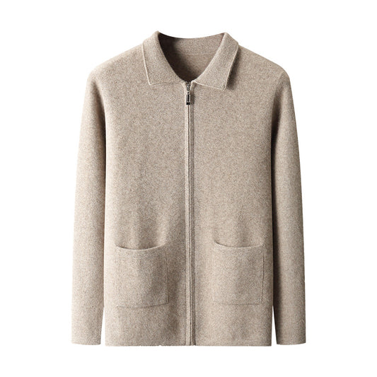 New Men's Cardigan Long Sleeve Sweater Coat