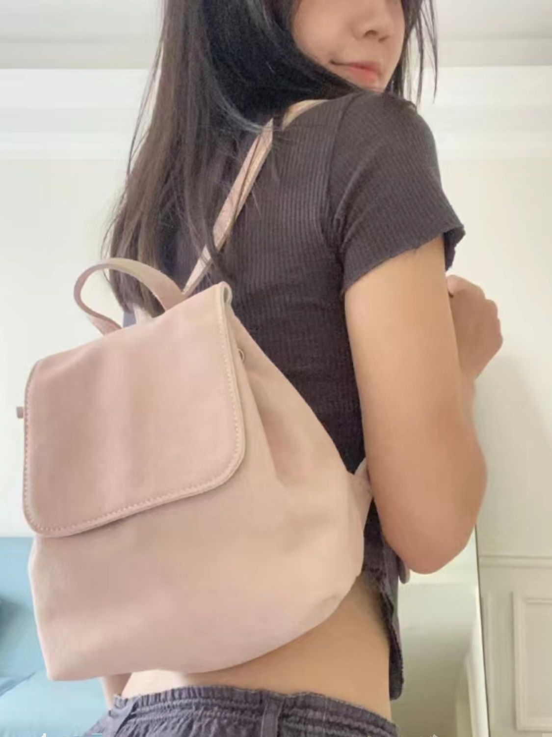 Retro Minority Autumn And Winter New Suede Girls Backpack