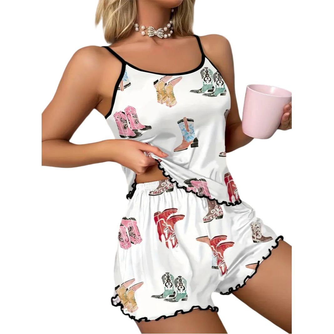 Women's Printed Cami Pajama Pants