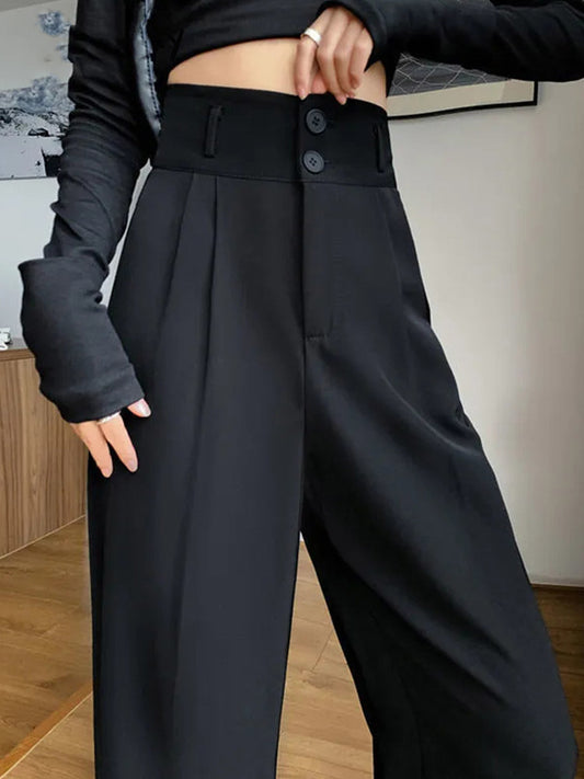Women's Spring And Autumn Fashion Personality Wide Leg Pants