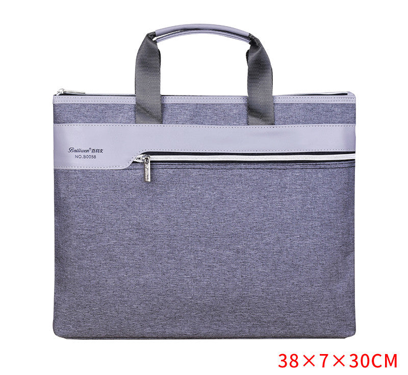 File Bag Large Capacity Waterproof Briefcase Canvas