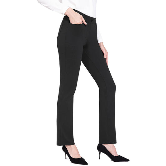 Solid-color Stretch High-waist Slim-fit Yoga Pants