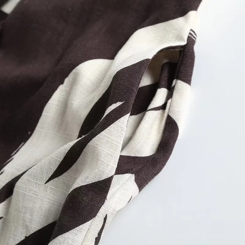 Casual Style Printed Temperament Long Skirt